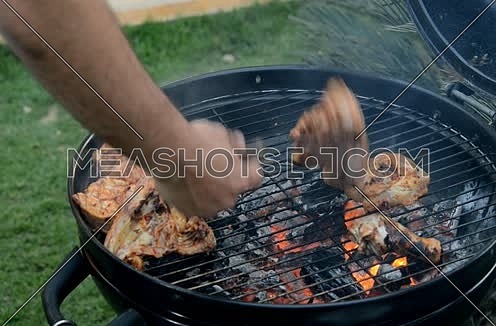 grilled meat barbecue on grill