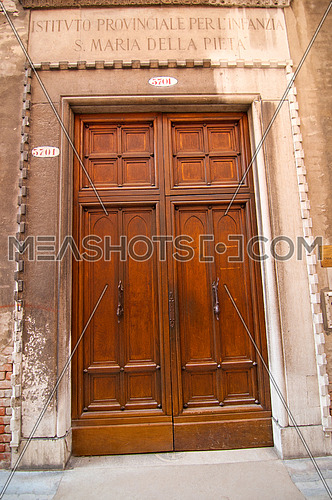 Venice Italy unusual old door dettail view