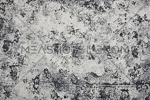 Close up abstract grunge black, gray and white background with brushstrokes, stains and splatter pattern