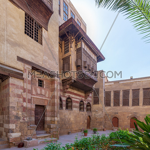 Courtyard of El Razzaz Mamluk era historic house, located at Darb Al-Ahmar district, Old Cairo, Egypt