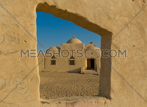 a mosque in wadi al rayan, egypt.
