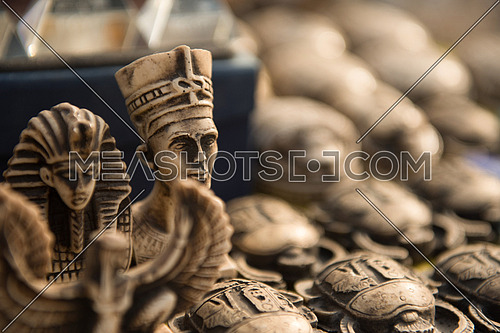Statues of Egyptian Pharaoh in market,Egyptian traditional culture souvenirs