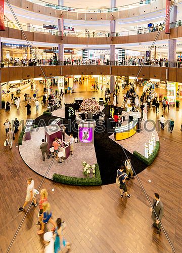 Dubai - AUGUST 7, 2014: Dubal Mall shopping mall on August 7 in Dubai, UAE. Dubai is the center of trade in Middle East