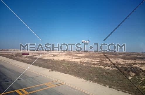 Egypt Air Airbus A320 landing in Alexandria Borg El Arab International Airport