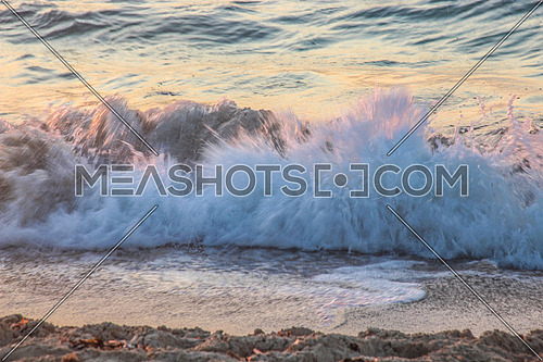 a close up for a Mediterranean sea wave from Alexandria , Egypt