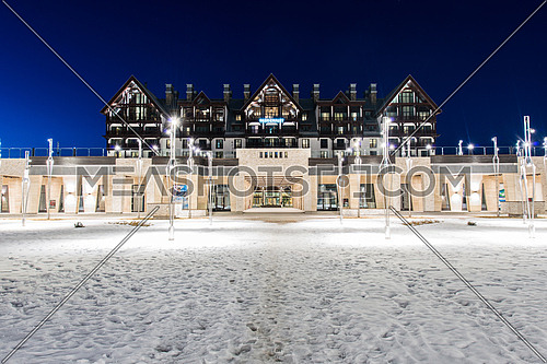 Shahdag - FEBRUARY 27, 2015: Tourist Hotels  on February 27 in Azerbaijan, Shahdag. Shahdag has become a popular tourist destination for skiing in Azerbaijan.