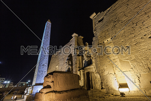 Low angel shot for Luxor Temple at Night