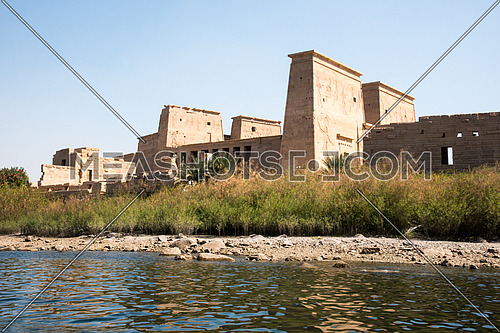 Island of Philae Isis Temple From the River Nile View