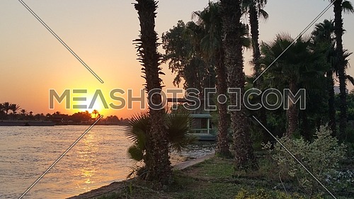 Sunset at The Nile by Maadi Corniche