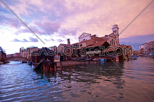 San trovaso "squero " in Venice Italy is the place where gondolas and other boat are build and repaired