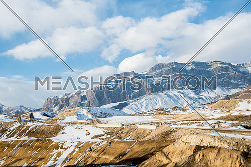 Mountains during winter in Azerbaijan
