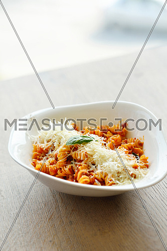 healthy italian food spaghetti pasta bolognese  with tomato beef sauce