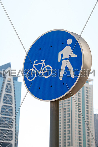 bicycle and pedestrian sign