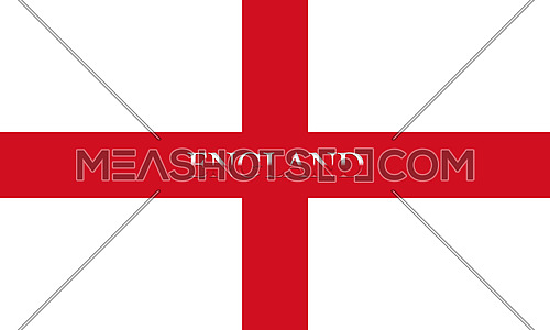 Flag of England With Country Name On It 3D illustration