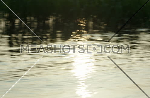Follow shot on river nile at sunset
