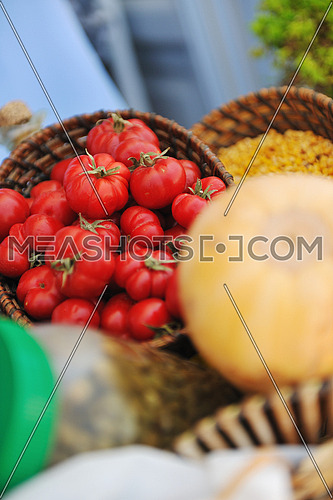 fresh bio organic vegetables food outdoor in market