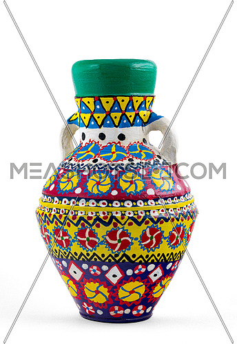 Egyptian decorated colorful pottery vase (Kolla)