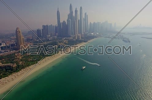 Arial Shot for Dubai City from the Gulf Side at day