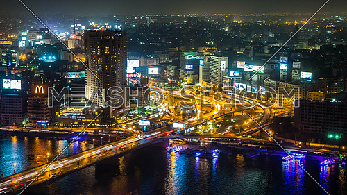 Wide Shot of Cairo Downtown