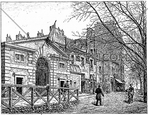 The hospital on the Boulevard of Port Royal, vintage engraved illustration. Paris - Auguste VITU â 1890.
