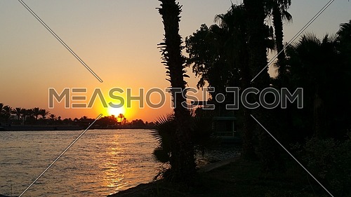 Sunset at The Nile by Maadi Corniche