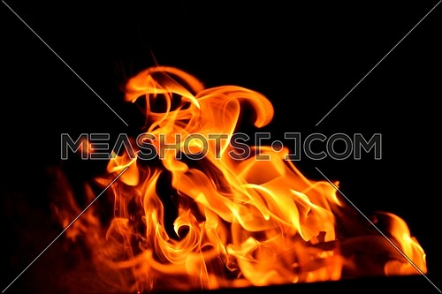fire flame background pater frame on black background