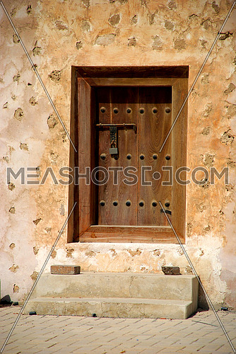 a vintage looking wooden door
