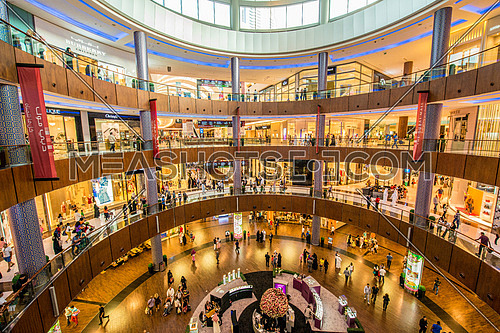 Dubai - AUGUST 7, 2014: Dubal Mall shopping mall on August 7 in UAE, Dubai. Dubal Mall shopping mall is one of the biggest in the world