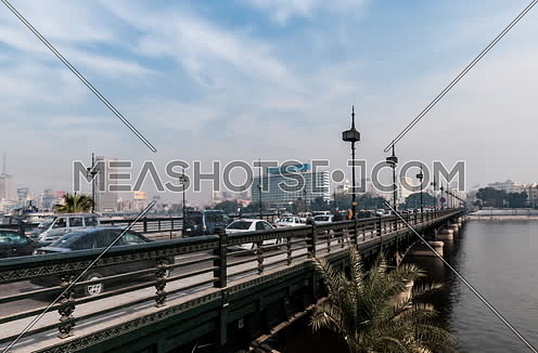 Track Left Shot for Qasr Al Nile Bridge at Day