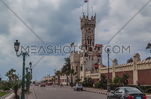 fixed shot for Montazah Palace Gate at Alexandria at Day