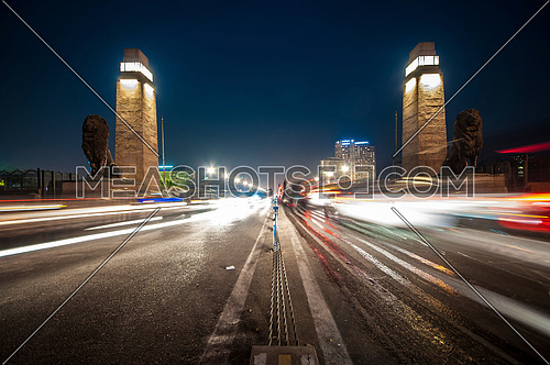Long shot for Qasr Al Nile Bridge at Night