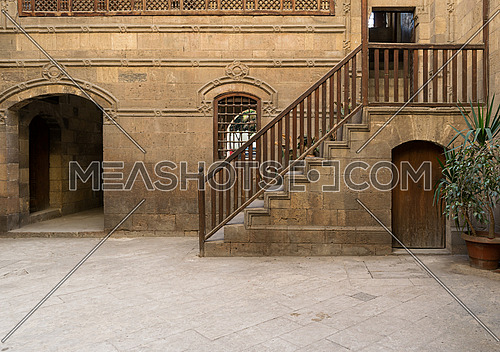 A courtyard of Zeinab Khatoun house, a historic house in Old Cairo, Egypt