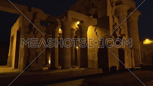 Track Shot for The Temple of Kom Ombo - Aswan, Egypt. by night