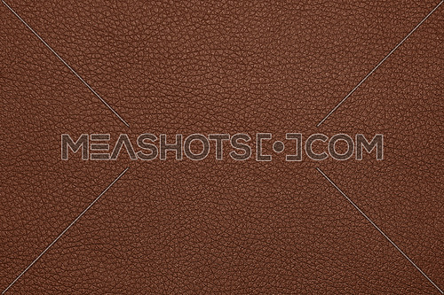 Close up background texture pattern of dark brown natural leather grain, directly above