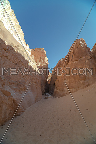 Long shot for Makhroum Mountain in Sinai Trail by day