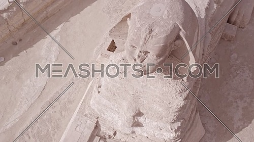 Top shot Shot Drone for The Sphinx then reavels Menkaure Pyramid and Khafre Pyramid in Giza at day