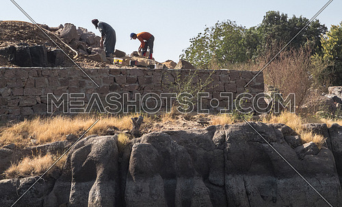people working in Nile farm - aswan