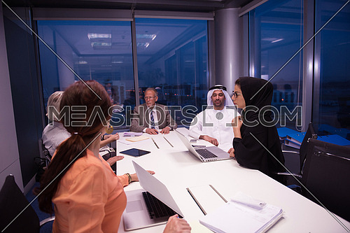 business people group have meeting  in modern office interior