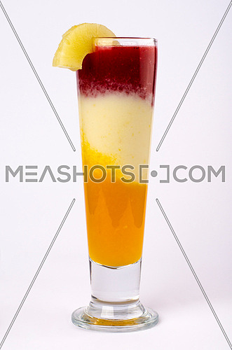 a colored fruits drink