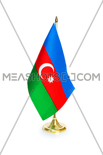 Flag of Azerbaijan isolated on the white