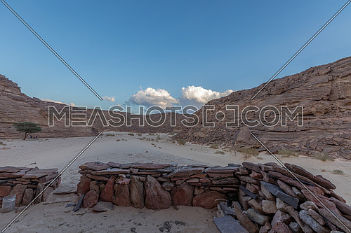 Long shot for Wadi Agarat in Sinai at day
