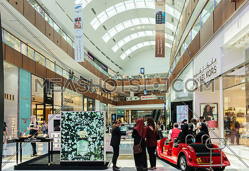 Dubai - AUGUST 7, 2014: Dubal Mall shopping mall on August 7 in Dubai, UAE. Dubai is the center of trade in Middle East