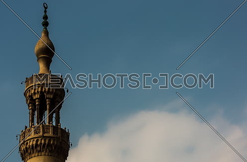 Track Left Shot for mousqe minaret at Daytime
