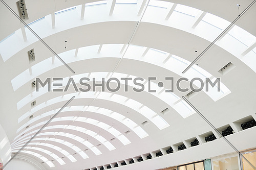 Interior of a modern shopping mall center