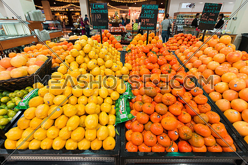 Dubai - AUGUST 8, 2014: Dubai Supermarket Waitrose on August 8 in Dubai, UAE. Dubai Supermarket Waitrose is the largest supermarket in Dubai