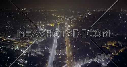 Drone Fly over Cairo at night