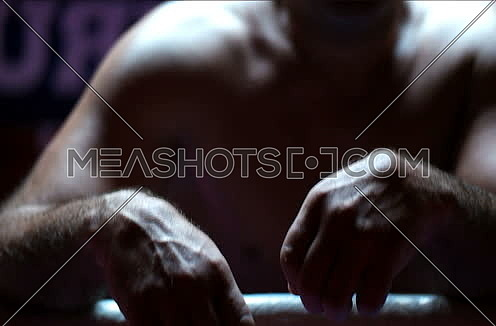 Portrait of boxer preparing for fight