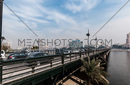 Zoom In Shot for Qasr Al Nile Bridge at Day