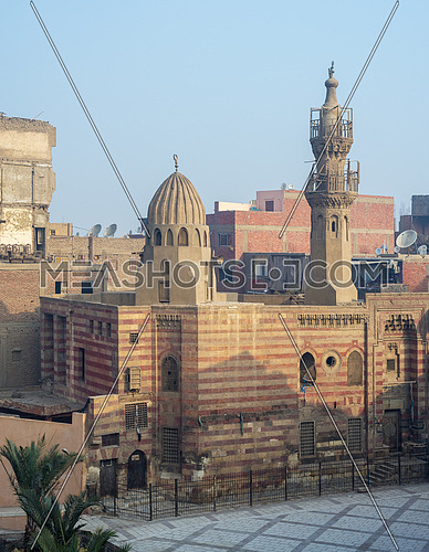 Exterior facade of Jawhar al-Lala mosque, Cairo, Egypt