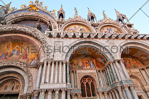 Venice Italy San marco Basilica church dettail view